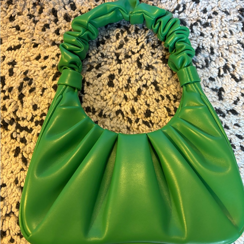 JW PEI Green Shoulder Bag with Ruched Design - Picture 2 of 6